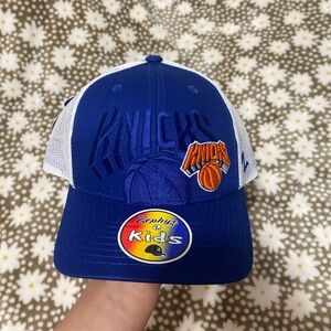 Zephyr Blue and White Kids Hat